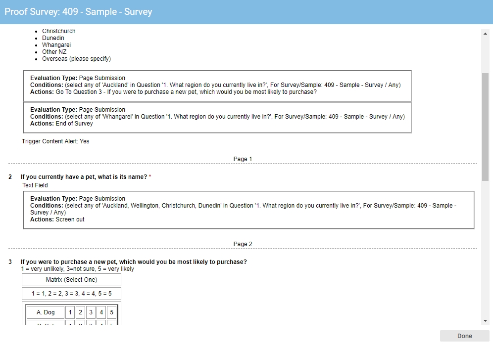 Survey Proof