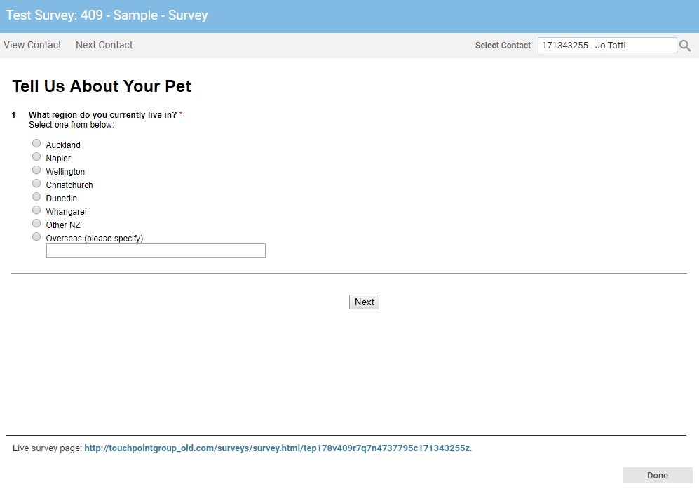 Survey Test