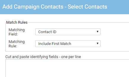 Message Targeting - Select Contacts