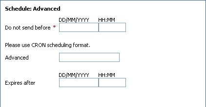 Post Message - Schedule Options - Advanced