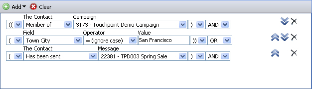 Filter criteria - brackets