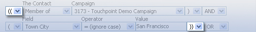 Filter criteria - brackets grouped