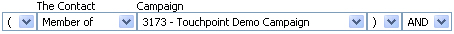 Filter Criteria - Campaign member targeting