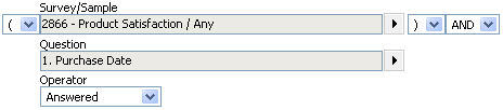 Filter Criteria - Survey question targeting