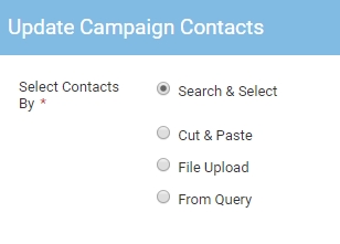 Update Campaign Contact - Select Contact By